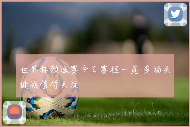 世界杯预选赛今日赛程一览 多场关键战值得关注